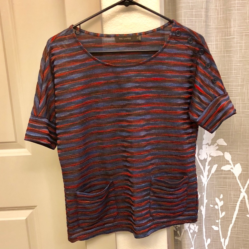 The Limited Striped 1/2 Sleeve Top Size XS